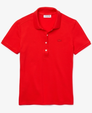 Lacoste Women's Slim-Fit Short-Sleeve Stretch Pique Polo Shirt