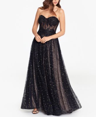 Betsy & Adam Strapless Tulle Ball Gown - Macy's