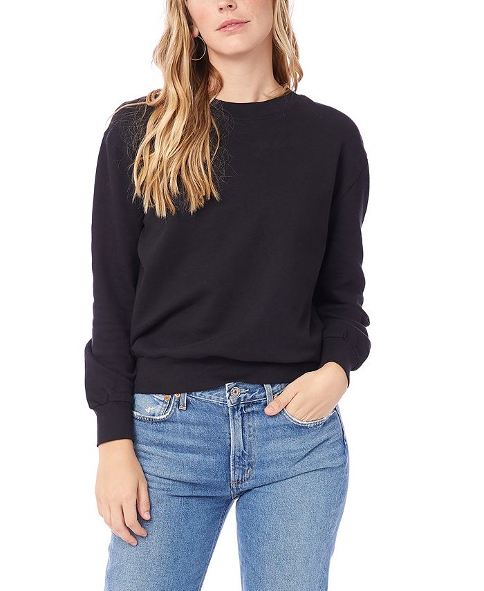 Macy's Women's Throwback Washed French Terry Sweatshirt & Reviews ...
