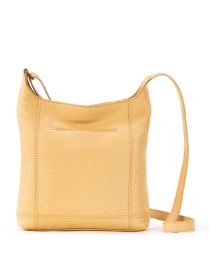 The Sak Women's De Young Small Leather Crossbody In Yellow