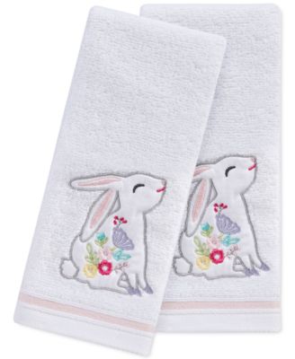 Martha Stewart Collection - Spring Bunny 2-Pc. 11" x 18" Fingertip Towel Set