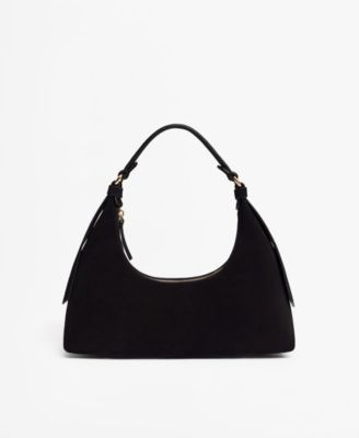 Mango leather baguette bag sale