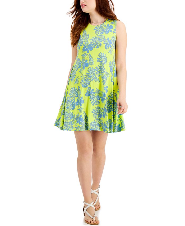 Style And Co Sleeveless Floral Flip Flop Dress Created For Macy S Macy S