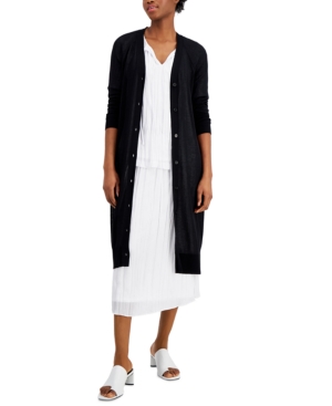 ALFANI BUTTON-FRONT SPRING CARDIGAN, CREATED FOR MACY'S