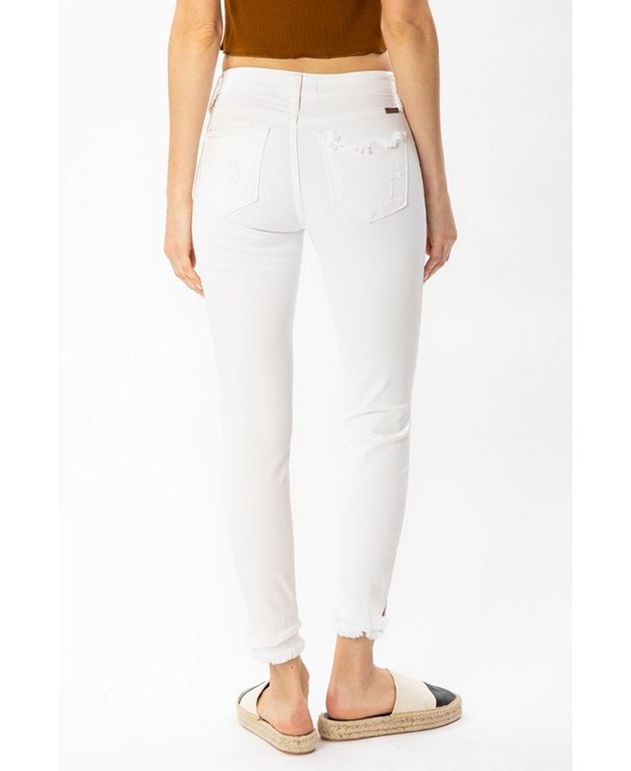 Kancan Women's Mid Rise Ankle Skinny Jeans - Macy's