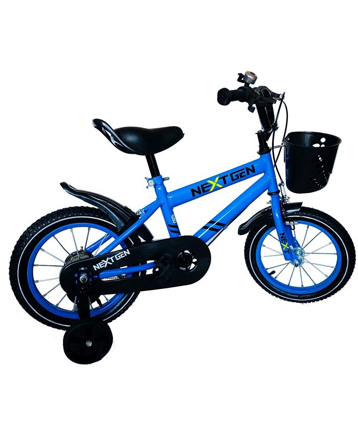 NextGen 10" Children's Bike Basket, Removable Training Wheels and