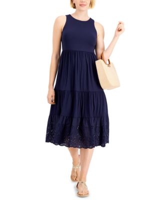 Petite Sleeveless Scoop-Neck Dress 