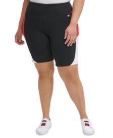 Plus Size High-Rise Curve Colorblocked Tight Shorts