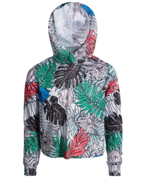 Ideology Big Girls Palm-Print Mesh Hoodie Created for Macy's