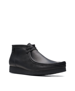 Clarks Shacre Boot Mens Leather Moc Toe Ankle Boots In Black