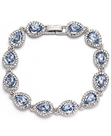 Silver-tone Crystal Flex Bracelet