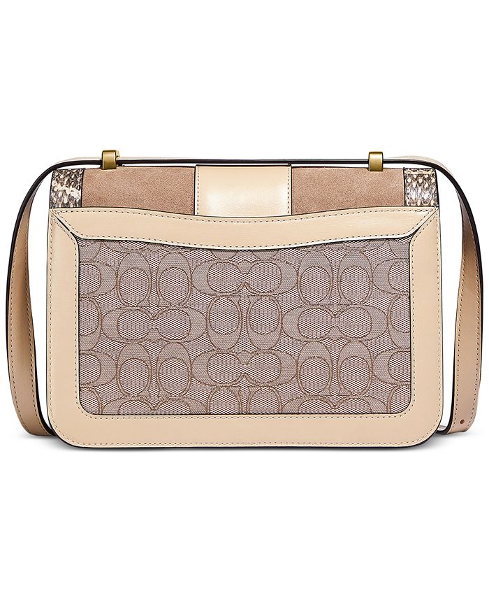 COACH Alie Shoulder Bag In Signature Jacquard With Snakeskin Detail
