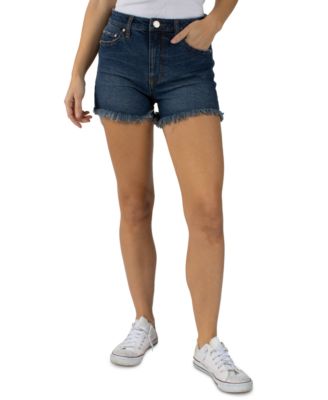 Indigo Rein Juniors Curvy Frayed Hem Denim Shorts Macy s