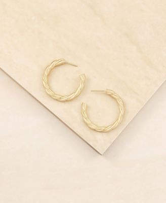 Gold Plated Twisted Hoops