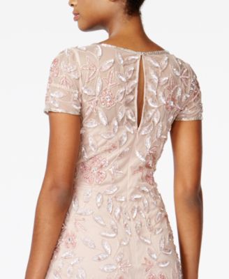 Adrianna Papel Women's Floral-Beaded Gown