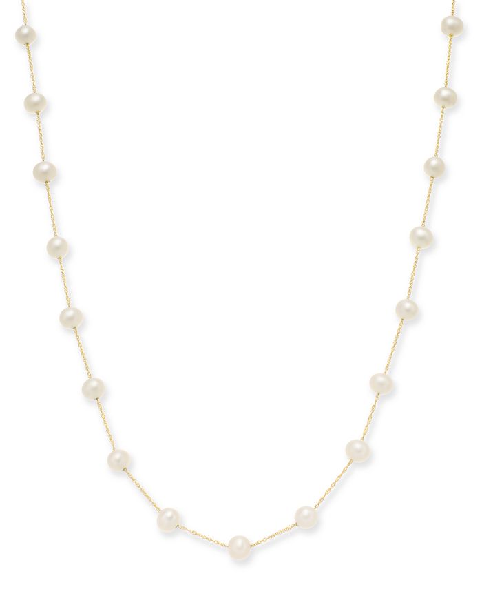 Shop 14K White Gold Pearl Cage Necklace | Carbon & Hyde