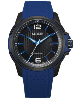 Citizen - Men's Blue Polyurethane Strap Watch 45mm