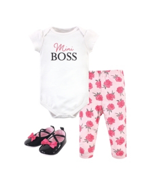 Little Treasure Baby Girls and Boys Bodysuit Pant and Shoe Set