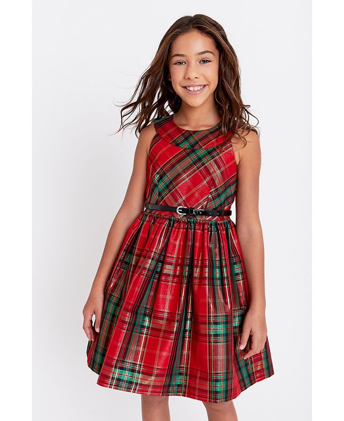 Bonnie jean red plaid dress hotsell