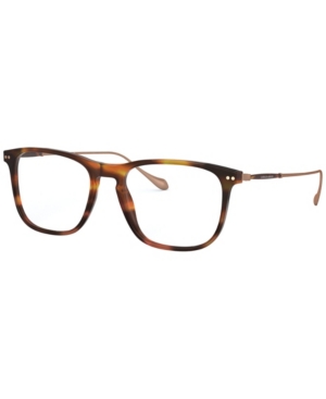 Giorgio Armani Ar7174 Men's Rectangle Eyeglasses In Striped Br