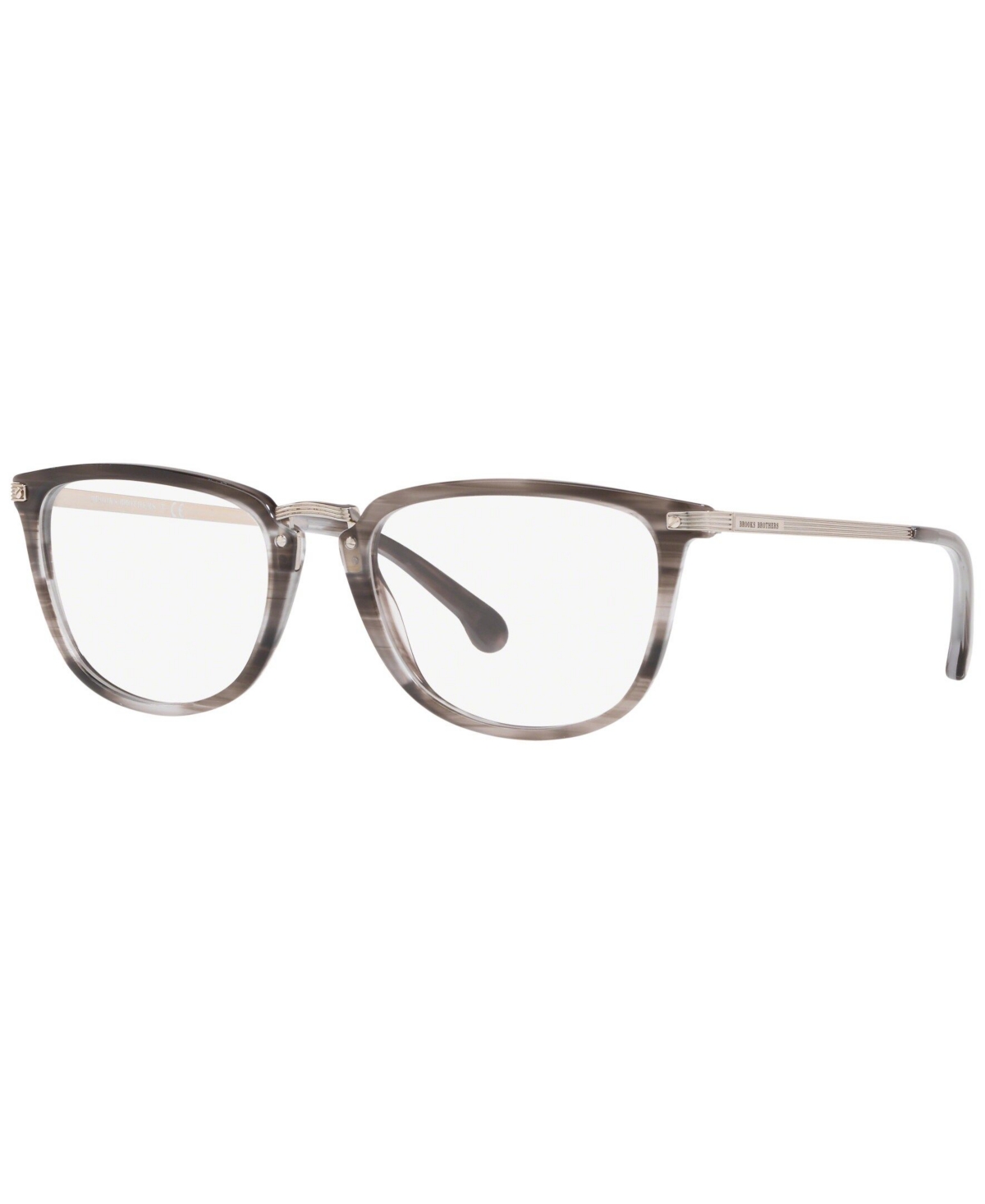 BB2042 Men's Rectangle Eyeglasses - Grey Horn