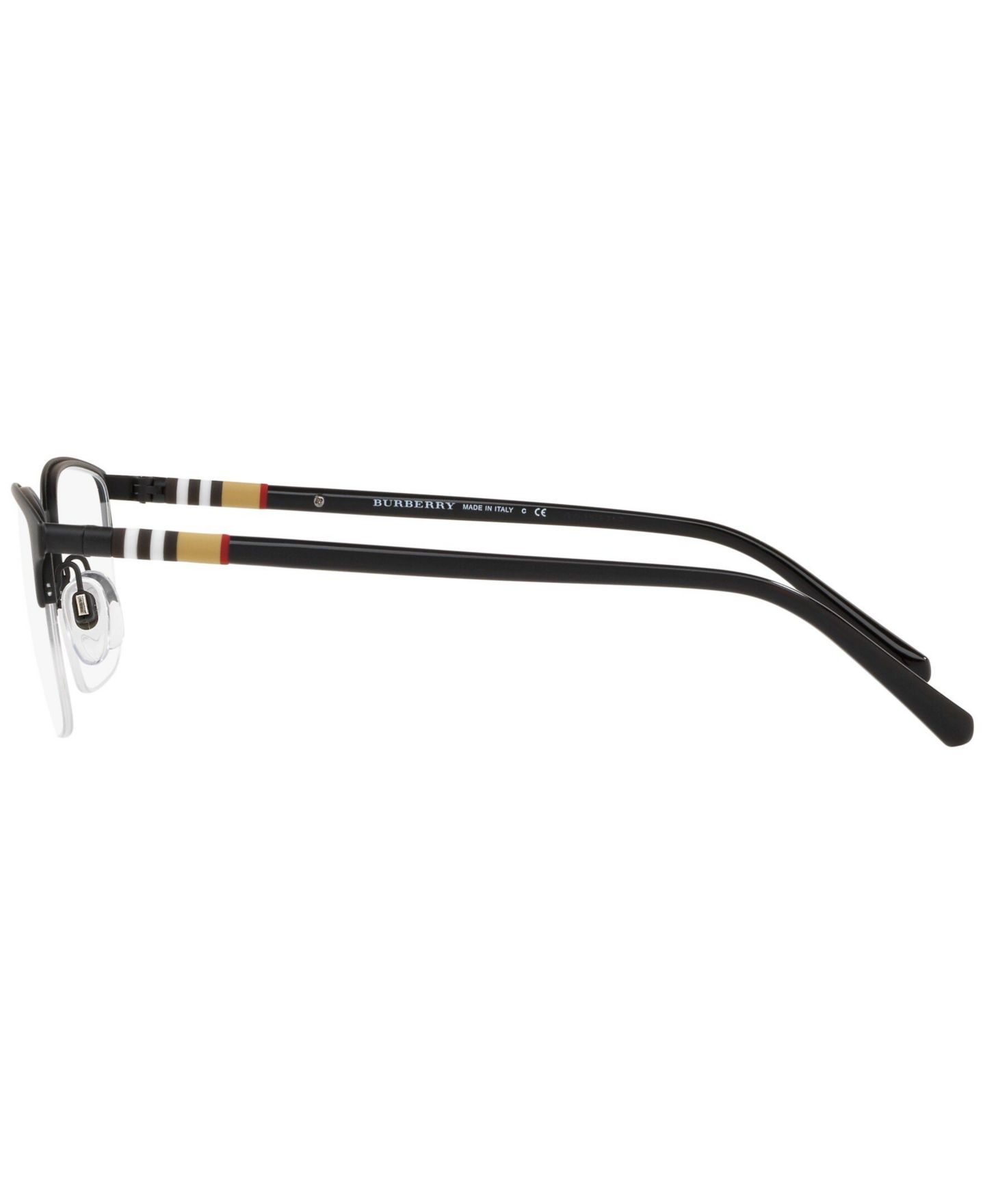 Мужские очки Burberry Man Rectangle Metal BE1323 Eyeglasses, цвет: Чёрный — фото 2