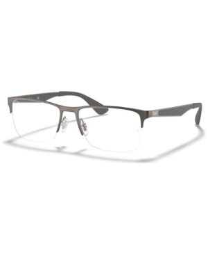 Ray Ban Ray-ban Rx6335 Unisex Rectangle Eyeglasses In Navy