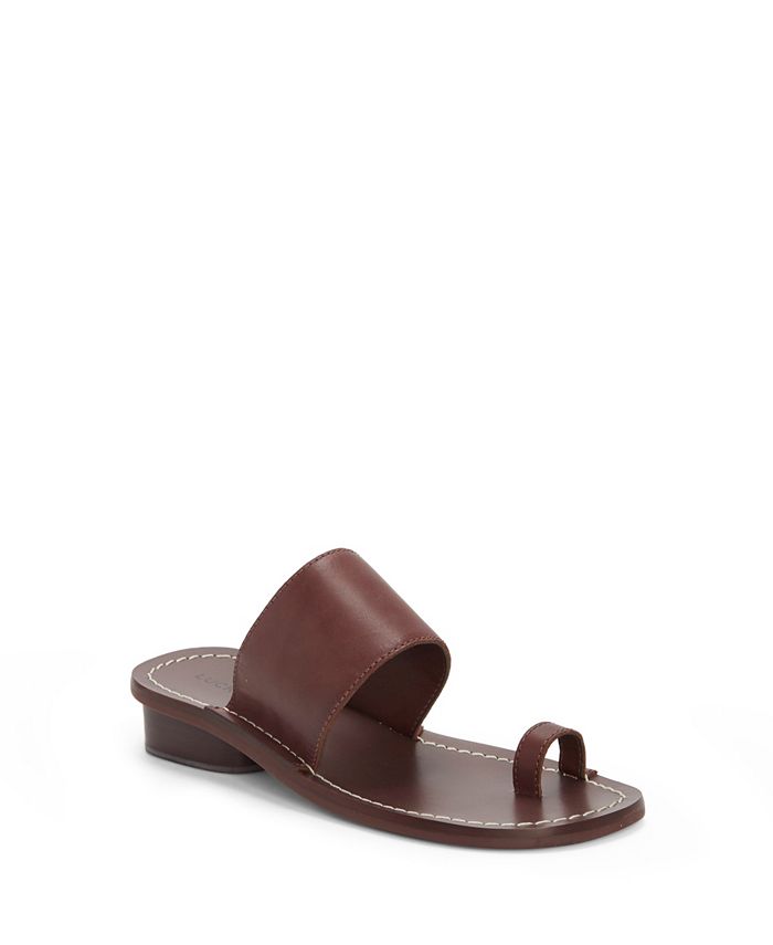 Lucky Brand Women's Maeri Island-Heel Toe-Ring Slide Sandals - Macy's