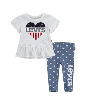 Levi's Baby Girls Short Sleeve Tee Legging Set 2 Piece