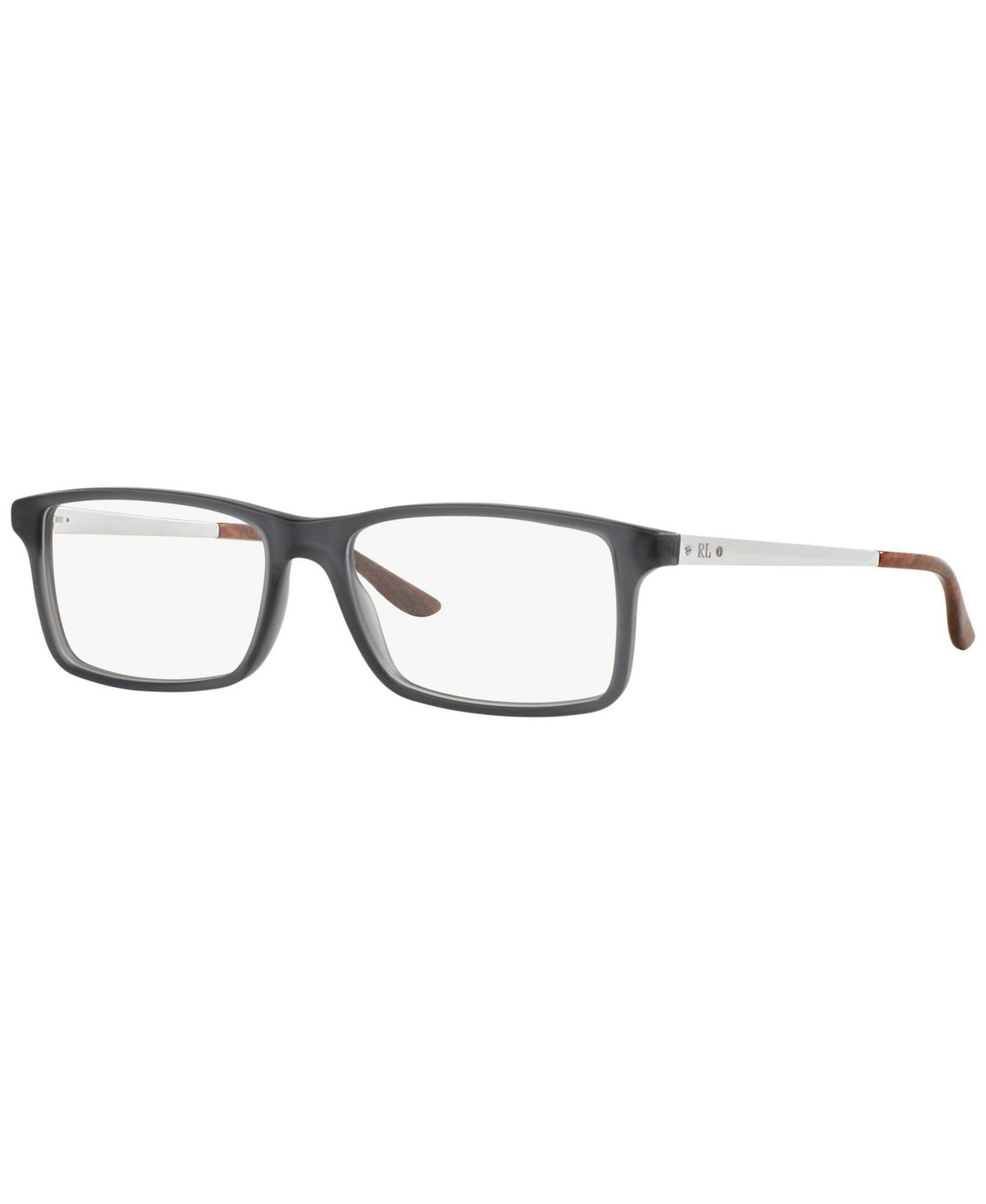 Мужские очки Ralph Lauren Man Rectangle Plastic RL6128 Eyeglasses, цвет: Matte Gry — фото 1