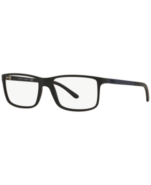 Polo Ralph Lauren Ph2126 Men's Rectangle Eyeglasses In Matte Blck