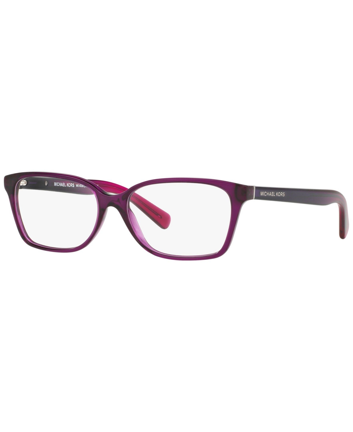 MK4039 Women's Rectangle Eyeglasses - Trans Purp
