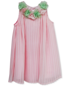 Blueberi Boulevard Baby Girls Pleated Flower Dress