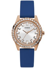 Women's Blue Silicone Strap Watch 38mm