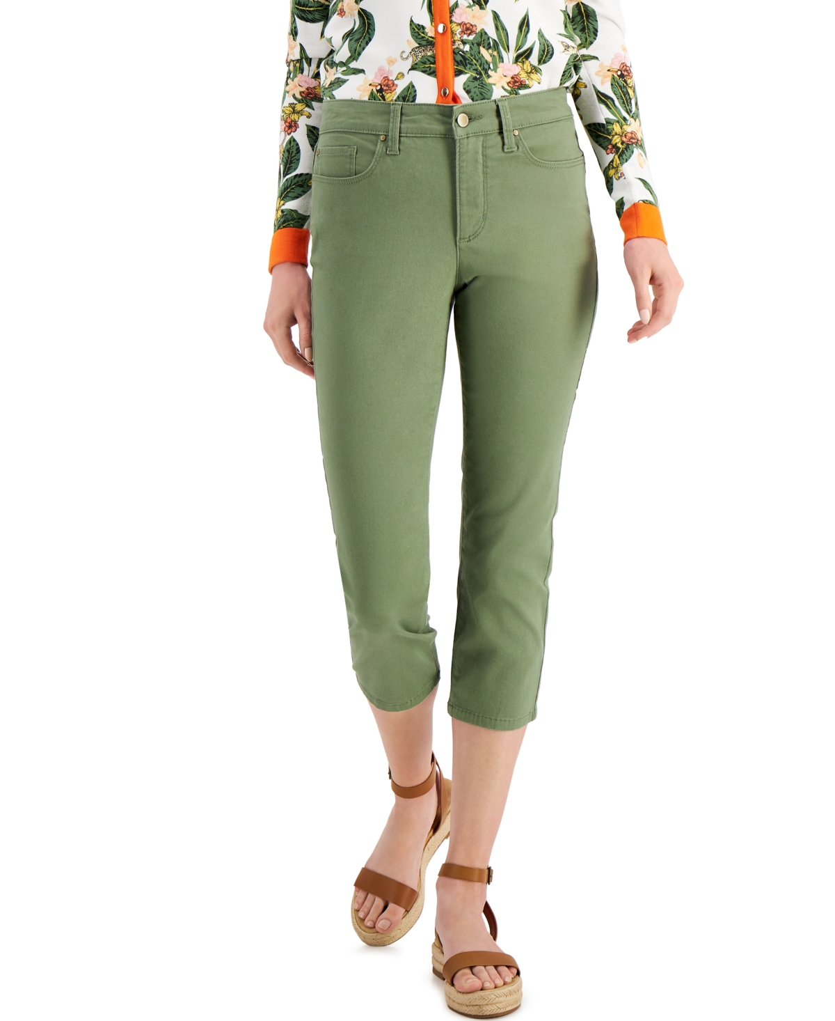 Charter Club Tummy Control Bristol Capri Jeans Created for Macy s Smart Closet