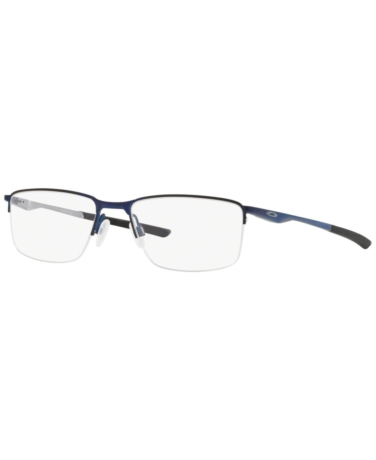 Мужские очки Oakley Man Rectangle Metal OX3218 Socket 5.5 Eyeglasses, цвет: Тёмный синий — фото 1
