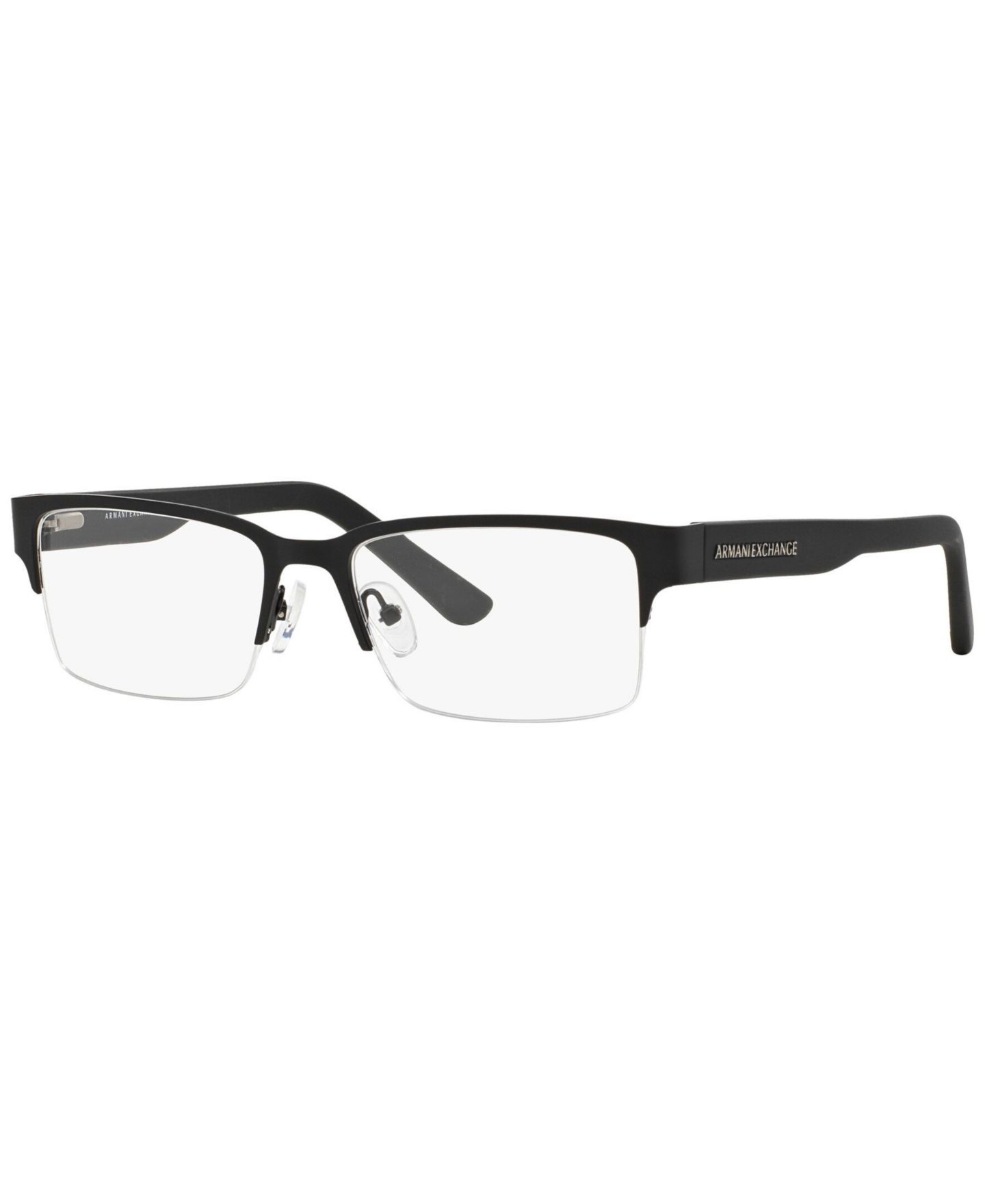 Мужские очки A|X Armani Exchange Man Rectangle Metal AX1014 Eyeglasses, цвет: Чёрный — фото 1