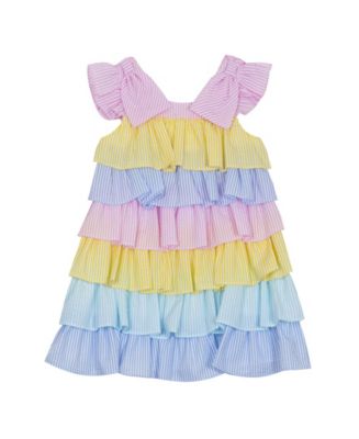 Rare Editions Toddler Girls Color Block Seersucker Dress - Macy's