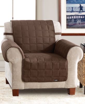 Macy's - Sure Fit Soft Faux-Suede Waterproof Pet Chair Slipcover Throw