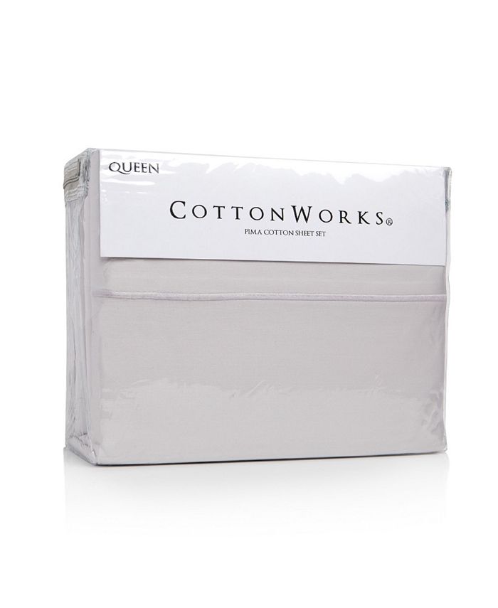 CottonWorks Pima Exclusive 1000 Thread Count Sheet Set of 4, King - Macy's
