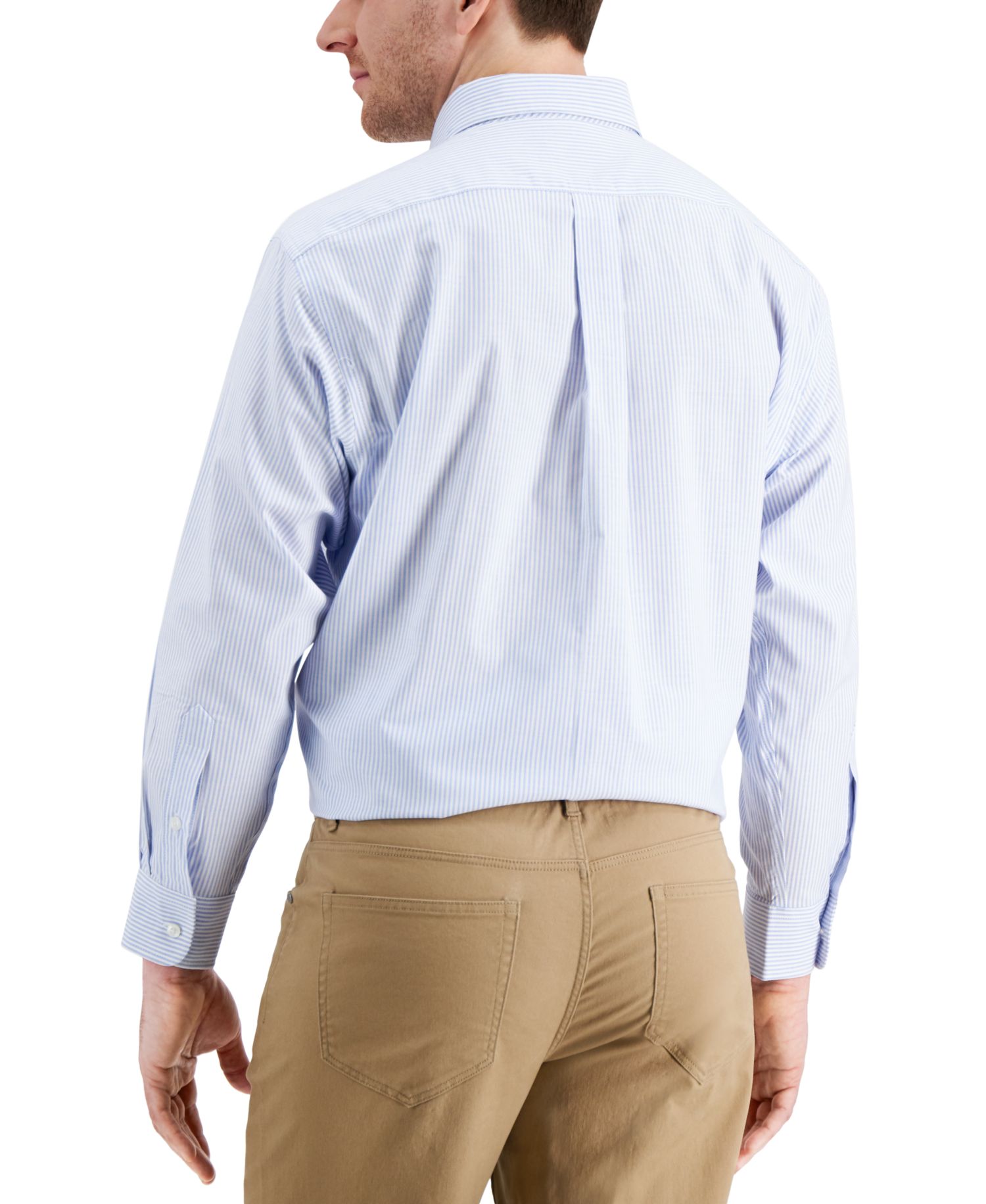 Men's Regular Fit University Stripe Dress Shirt