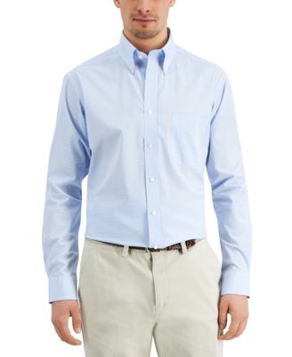 Club Room Men's Regular Fit Mini Gingham Dress Shirt, Created for