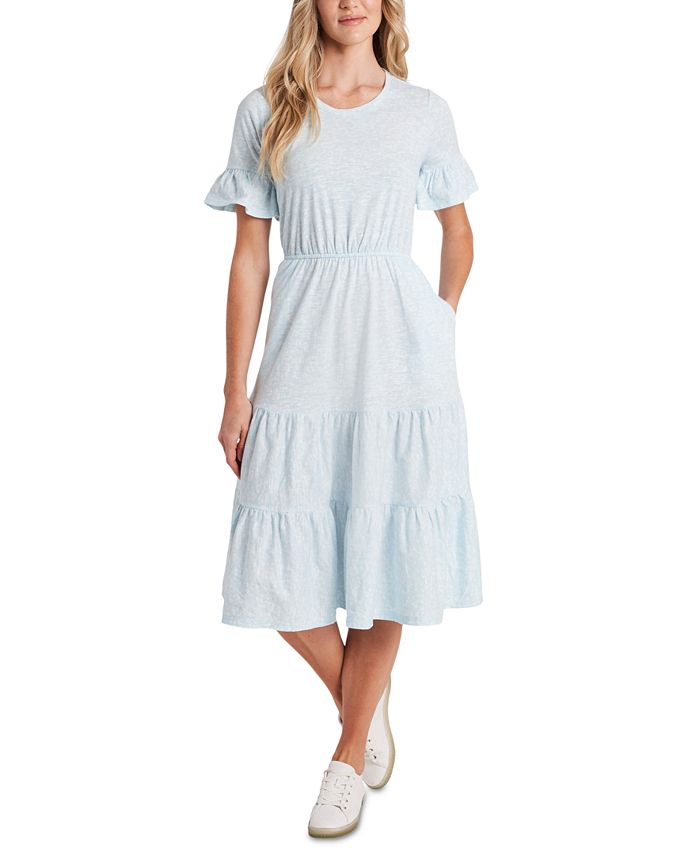 CeCe Printed Ruffled Dress & Reviews - Dresses - Women - Macy's