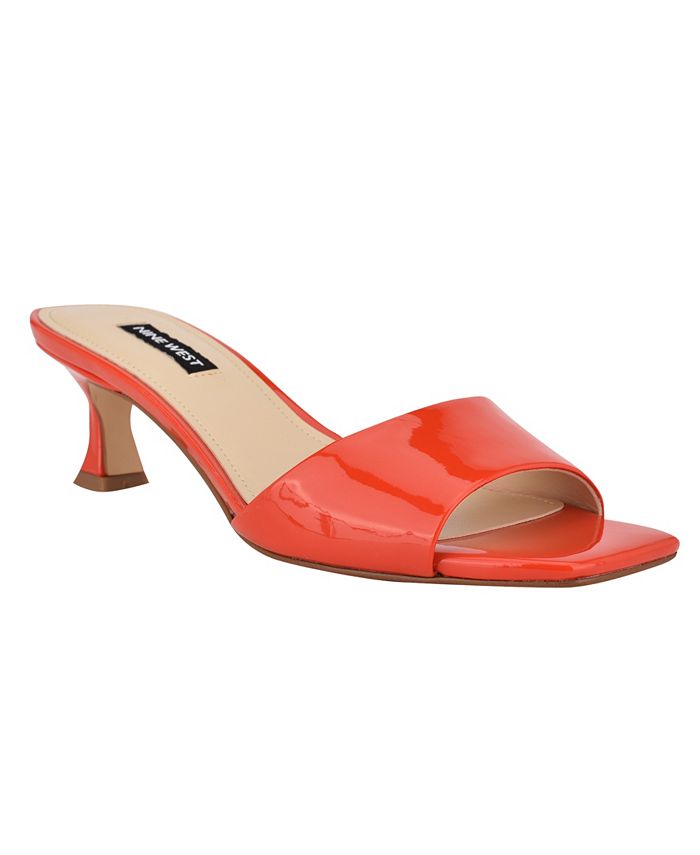 Nine West Women's Indra Square Toe Low Heel Slide Sandals - Macy's