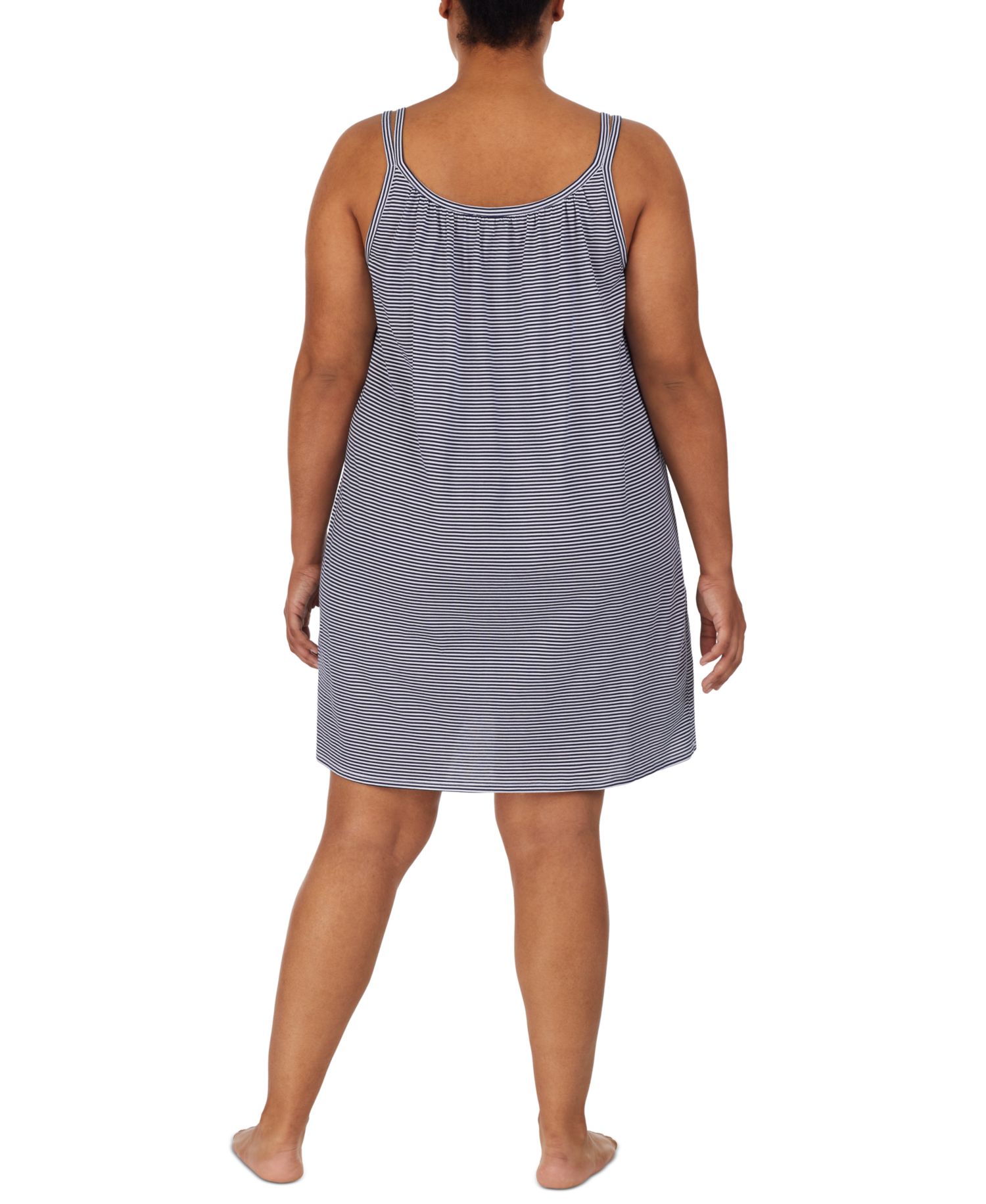 Cotton Knit Double-Strap Nightgown