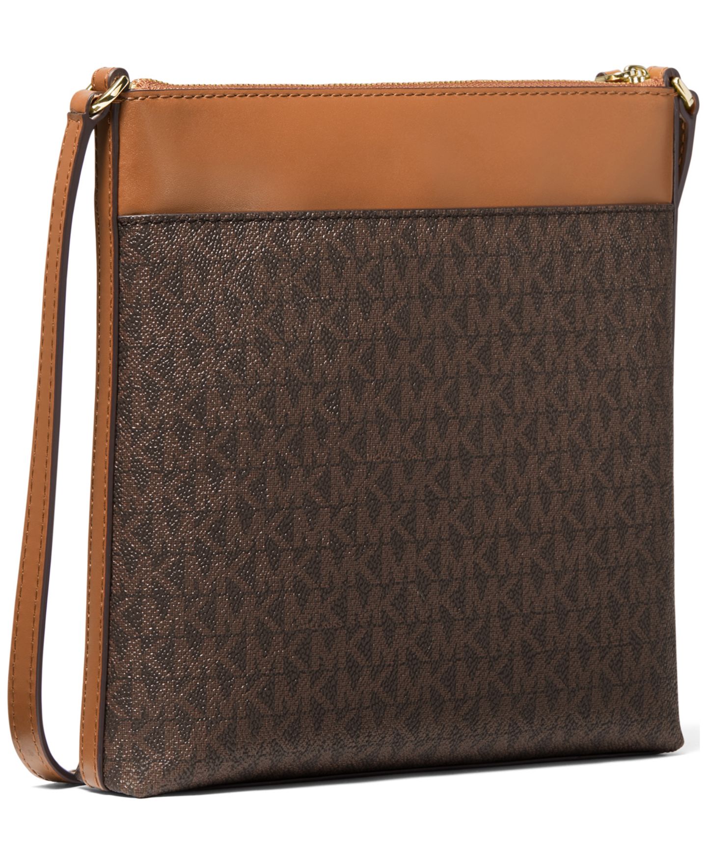 Женская сумка Michael Kors Logo Jet Set Charm Small North South Flat Crossbody, цвет: Коричневый — фото 3