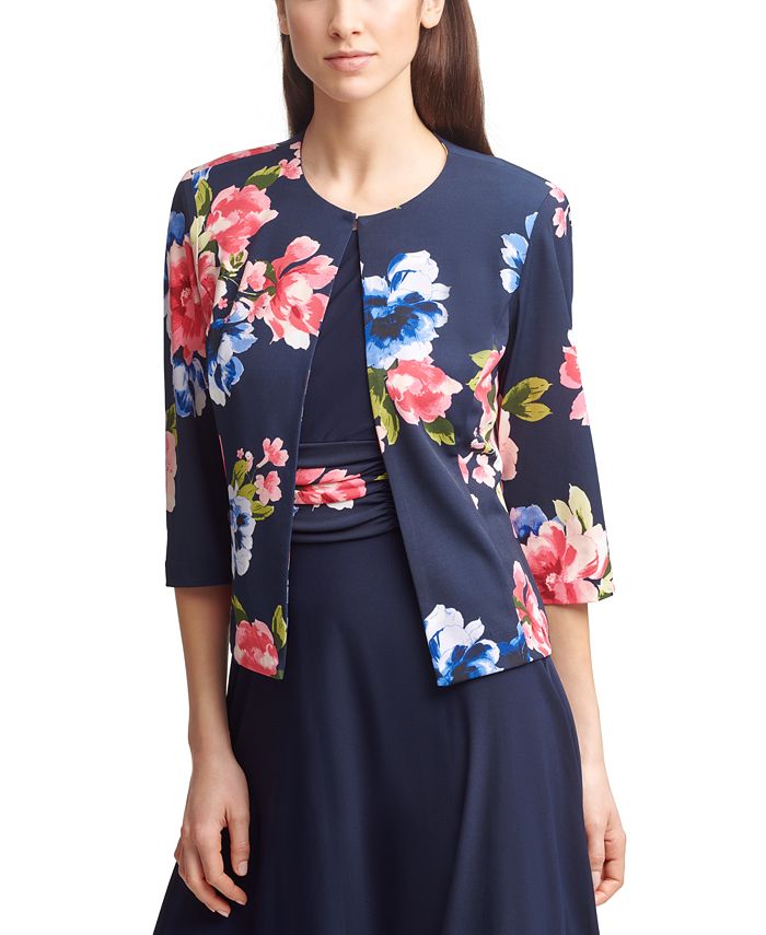 Jessica Howard FloralPrint Jacket Dress Macy's