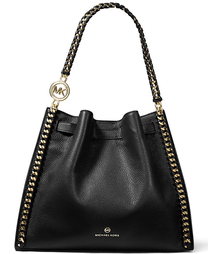 Michael Kors Outlet: Michael bag in shiny leather - Black