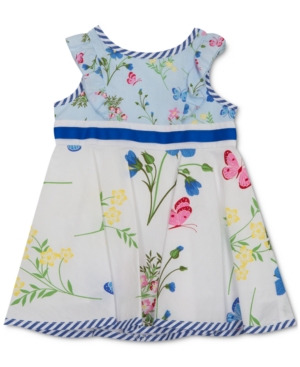 Rare Editions Baby Girls Floral-Print Poplin Dress
