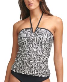 V-Wire Bandeau Halter Tankini Top